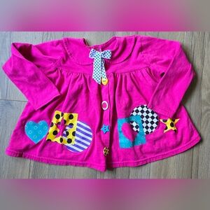 Vintage Little Girls Buster Brown Pink Top